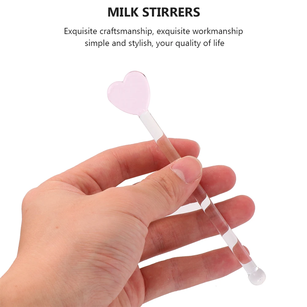 

6Pcs Glass Stirring Sticks Coffee Mixing Rods for Cocktail Juice Milk Tea Honey Dippers Drinkware Accessories Bar Tools