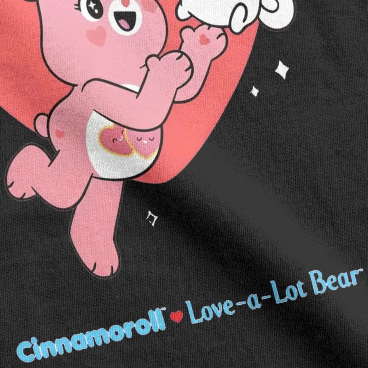 Cinnamoroll And Love A Lot Bear Cotton T-Shirt Woman Y2K Funny Casual T Shirts Summer O-Neck Harajuku Tees Oversized Tops