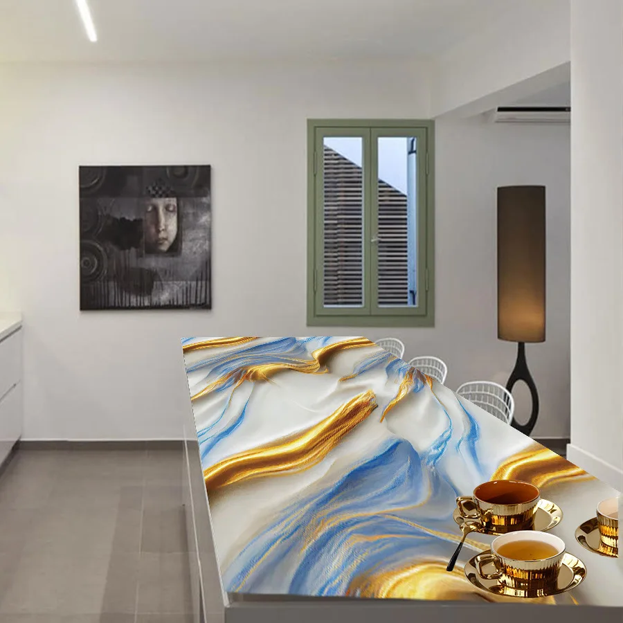 

Самоклеящиеся обои с имитацией мрамора, кухонные маслостойкие наклейки, ресторан, фон, украшение стены, обои