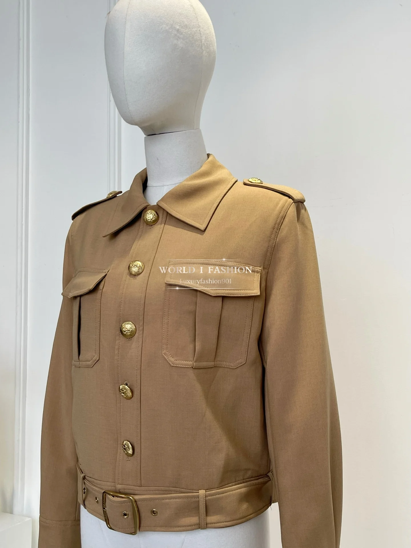 

Рабочая одежда с длинным рукавом, куртка, топы, новинка 2025 года, женская мода верблюжьего цвета, высокое качество