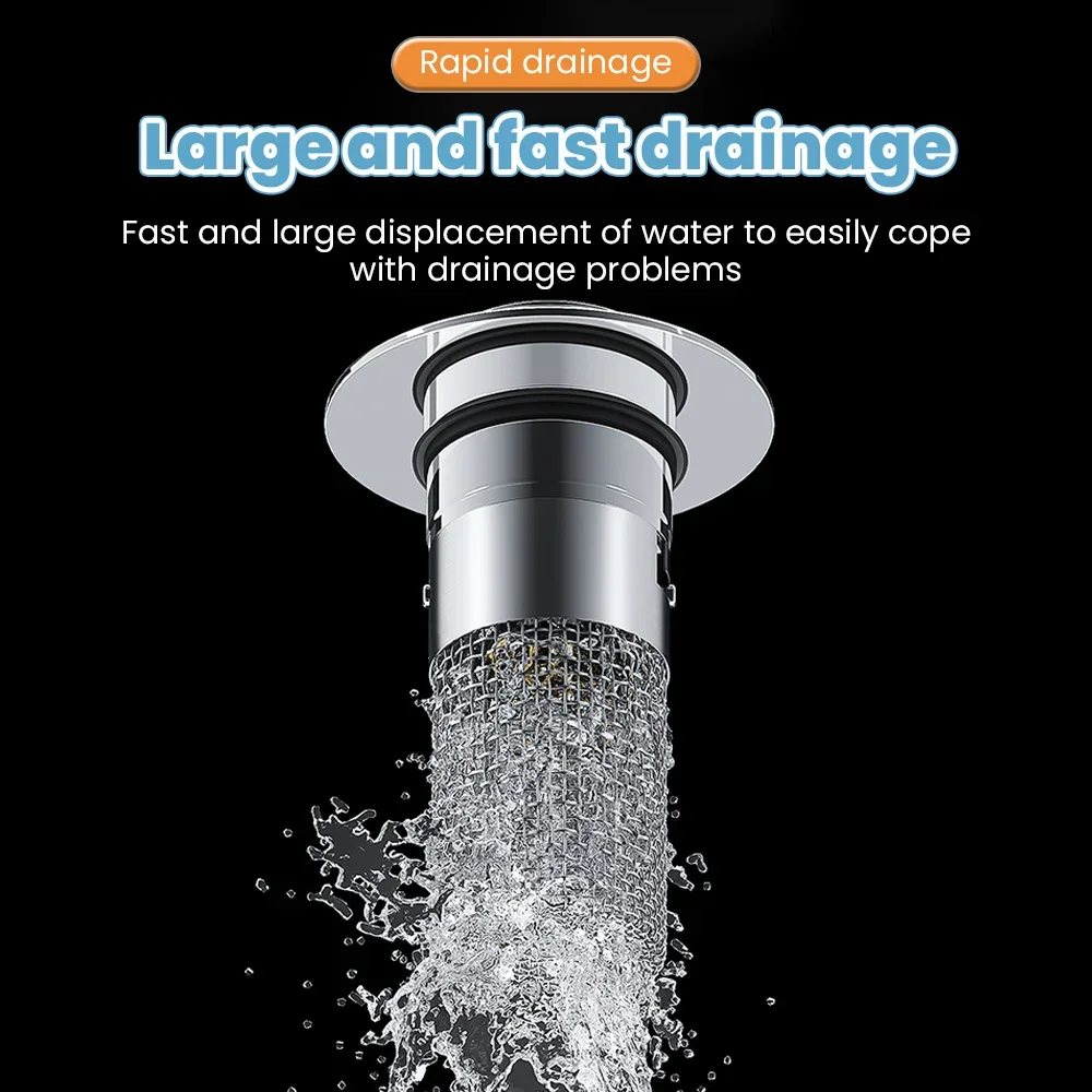 Tapón colador de drenaje de fregadero emergente, tapón de fregadero de baño, filtro de drenaje de núcleo de lavabo Universal para ducha de 8mm de