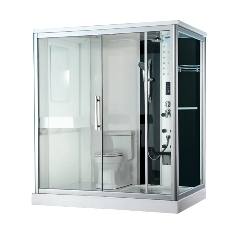 

Hot Selling Aluminium Alloy Frame Tempered Glass Sliding Door Prefab Bathroom Modular Shower Room