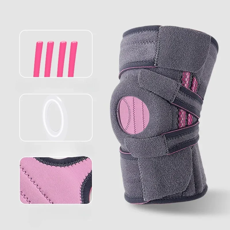 Compression Knee Patellar Pad Tendon Support Sleeve Brace Adjustable Running Working Out Use for Men Women Kneepads