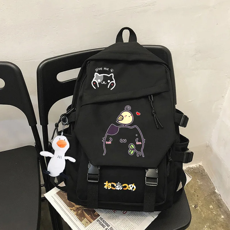 Cat Backyard Neko Backpack Students Cute School Bag Kawaii Girls Boys Backpack Laptop Female Fashion Anime Book Bags