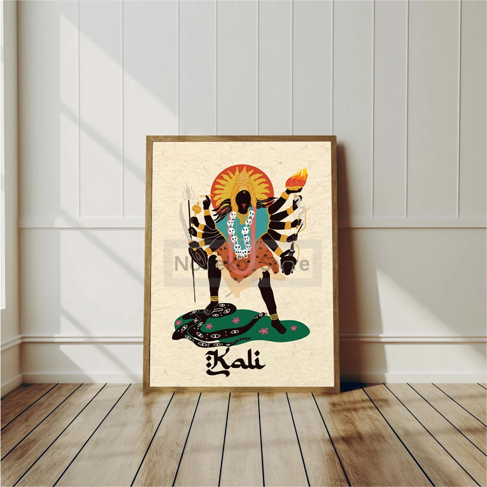 Hindu Gods Spiritual Art Poster Lakshmi Kali Shiva Ganesha Krishna Prints Canvas Painting Wall Art Pictures Room Home Decoration