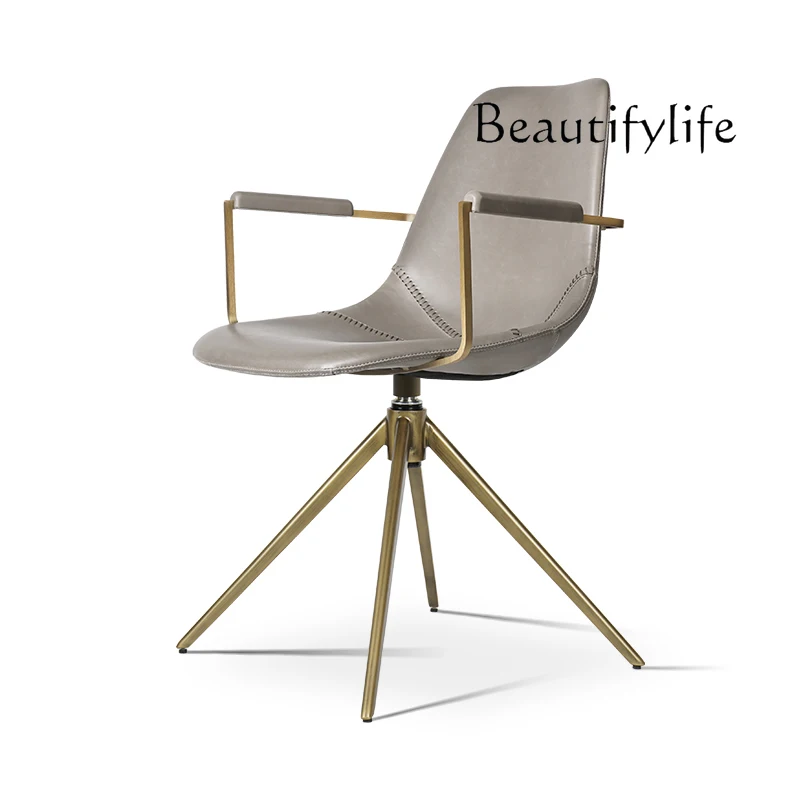 

Light luxury high-end home study office computer chair rotating lifting armrest leisure chair