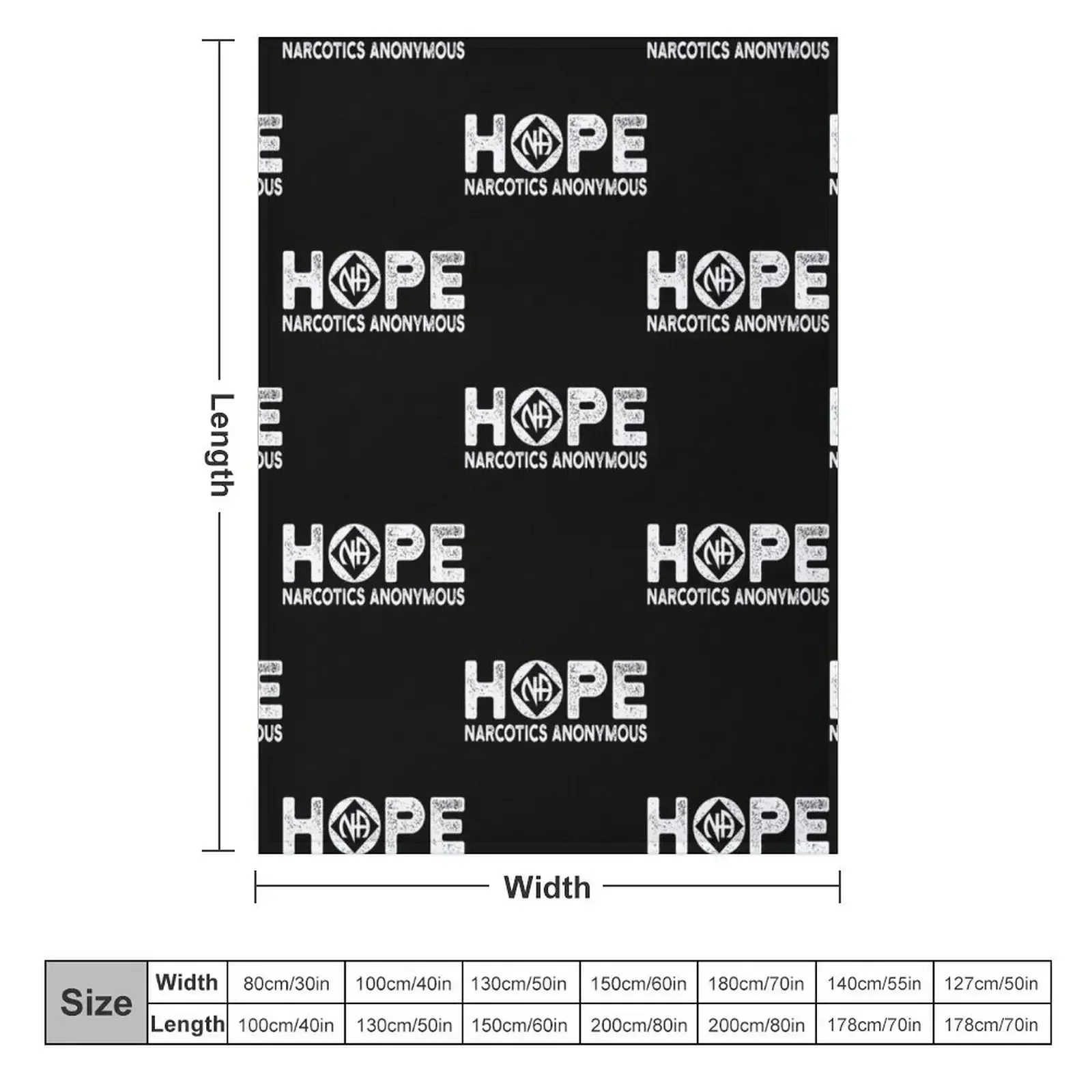Hope Na Symbol Narcotics Anonymous Gift Idea Throw Blanket Luxury Throw Moving Sofa wednesday Blankets