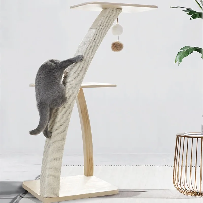 Cat climbing frame cat rack coconut tree small cat tree does not occupy cat scratch post minimalist