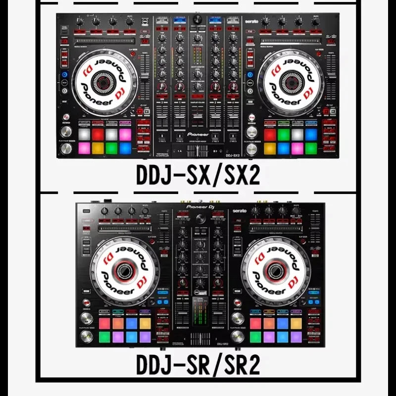 Pegatinas para Controlador de Tornamesa DDJ-400 SR SX RX FLX6 FLX4 1000 XDJ-RR (Un Par)