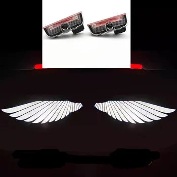 Anielskie skrzydło Lampa dekoracyjna LED Akcesorium Do VW Światło Drzwi Samochodowe Golf 7 5 6 Touran Tiguan Passat CC Sagitar Magotan Arteon 2X