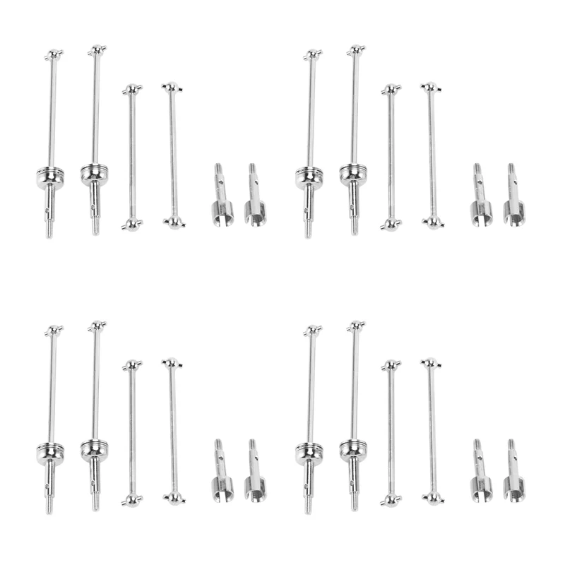 

A30F-16Pcs Metal Front & Rear CVD Drive Shaft For Wltoys 144001 124018 124019 RC Car Upgrade Parts Accessories