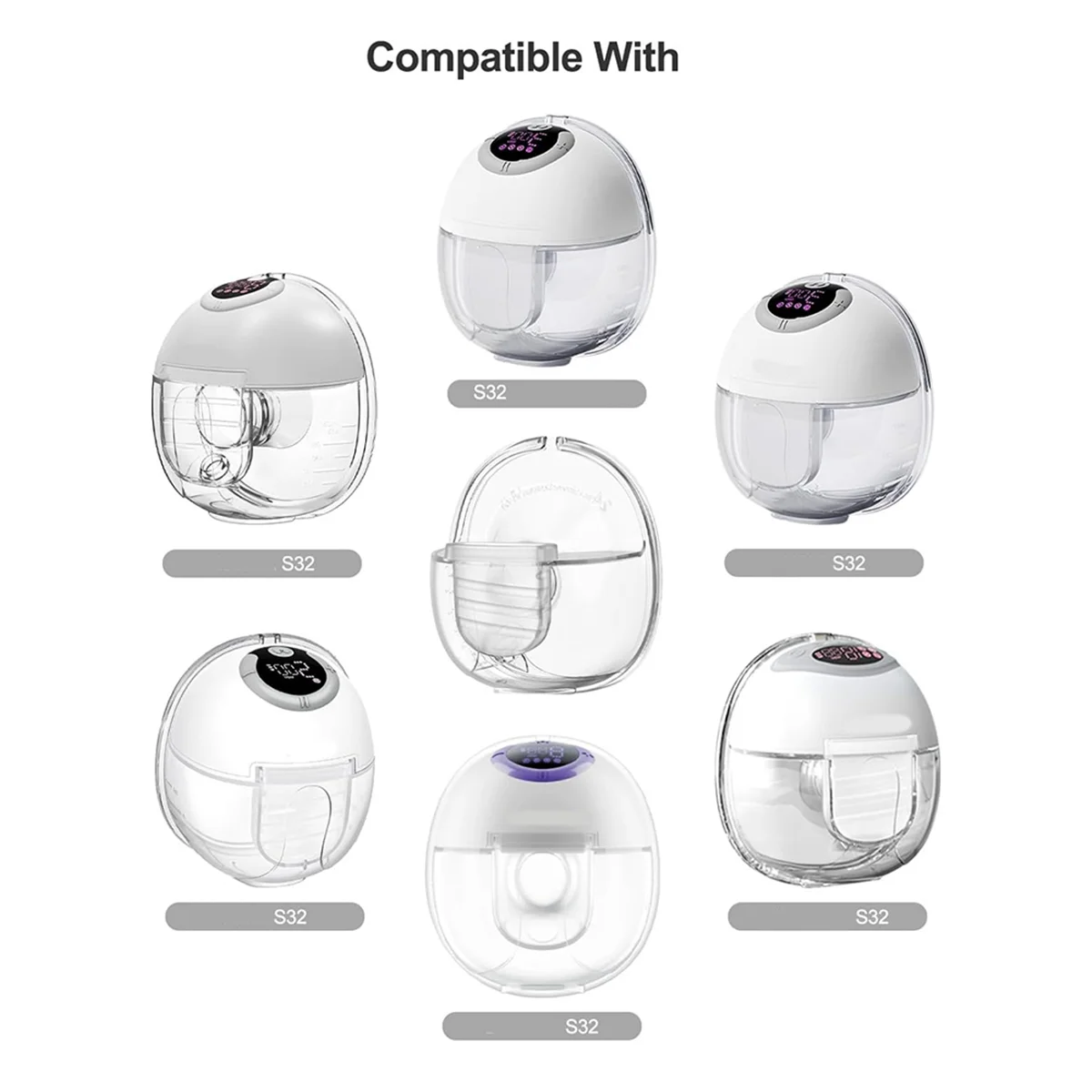 A76G-For Mommed S18 S21, Lansinoh Discreet Duo Nuliie S32 Compatible Wearable Breast Pump Replacement Parts- Duckbill Valve