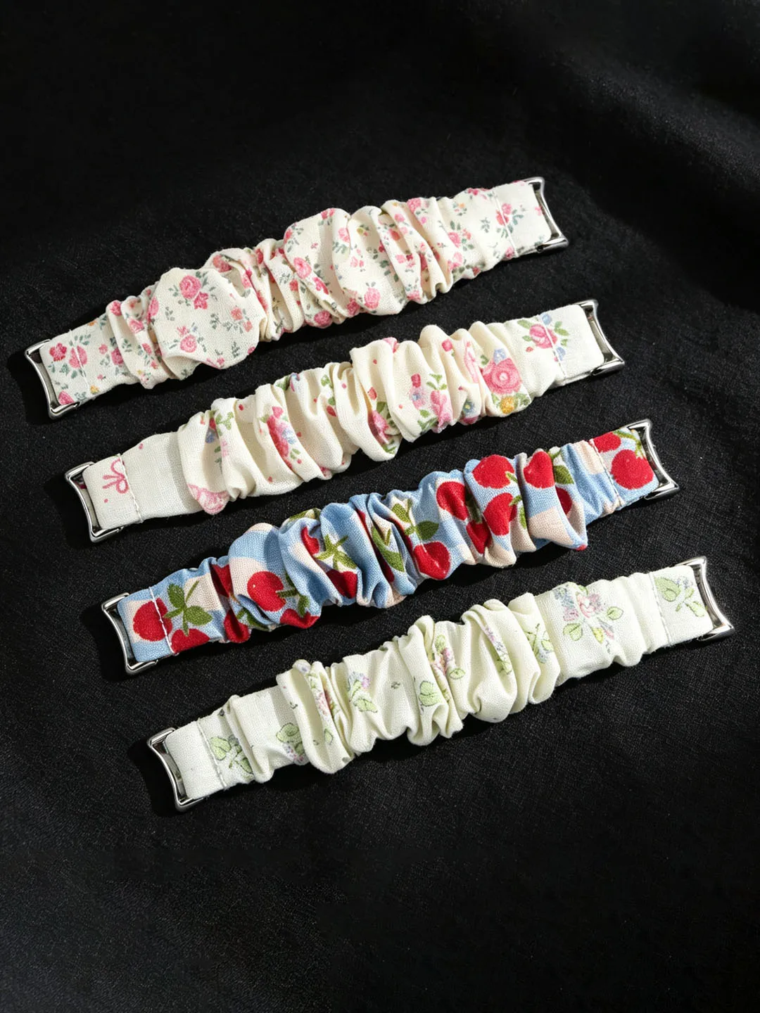 Cotton Fabric Strap for Mi Band 8/9/10 Wristband Soft Cloth Watchband for Women Thin Wrist Bands for Xiaomi Smart Band 10 Flower