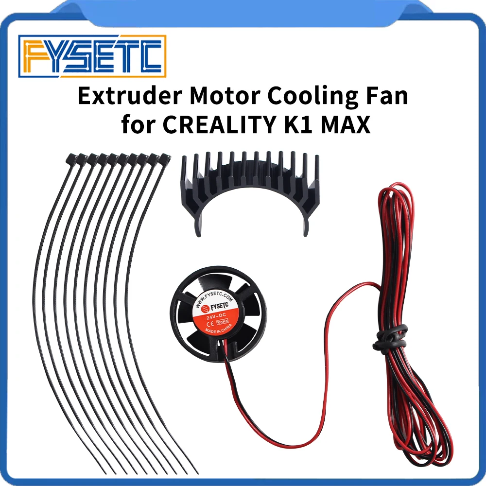 For Creality K1/K1 MAX Extruder Cooling Fan DC 24V 30mm Diameter Cooling Round Fan for Creality K1/K1 MAX Stepper Motor