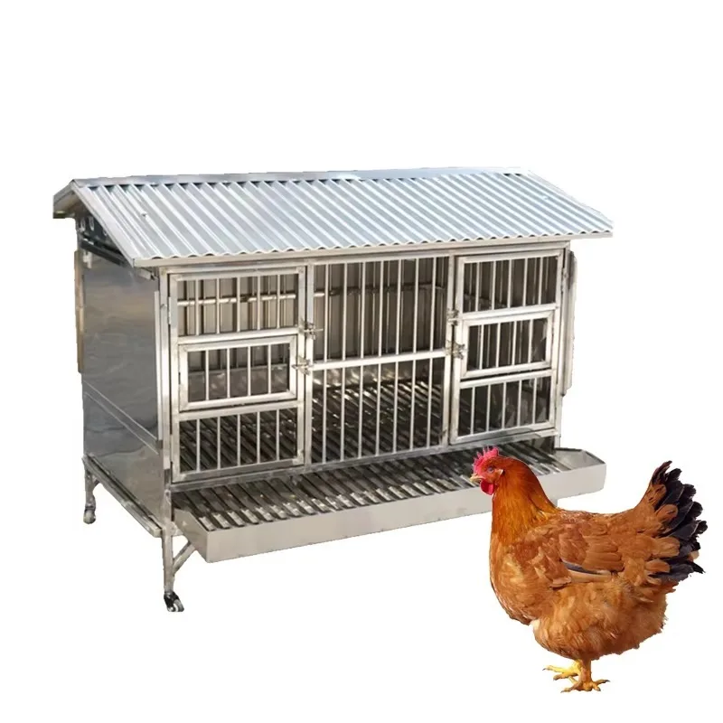 

304 Stainless Steel Chicken Cage Indoor Large Anti-weasel Breeding Automatic Egg Collection Easy Assembly for Animal Use