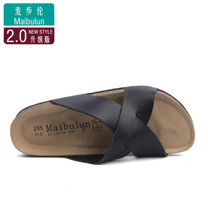 

Buckle Flat Cork Slippers Summer men and women Beach Outdoor Comfortable Casual Beach Slip on Outside Non-slip Slides Flip Flop