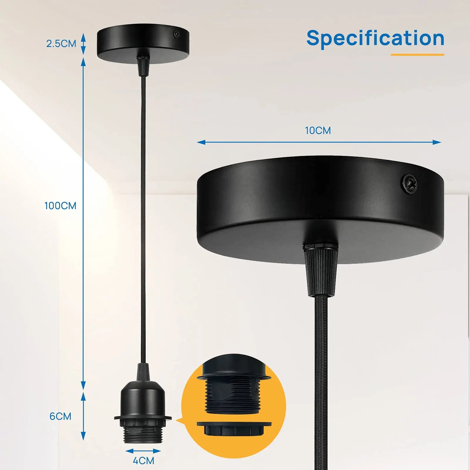 Simplicity Led Base Pendant Lights Full Teeth E27 Lamp Holder Socket 110V 220V Lamp Base for Home Lighting Bulb