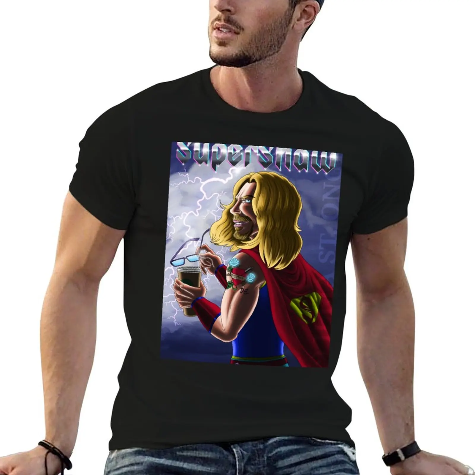 Lightning In A Coffee Cup T-Shirt Active Sports Short Sleeve Cotton Shirt