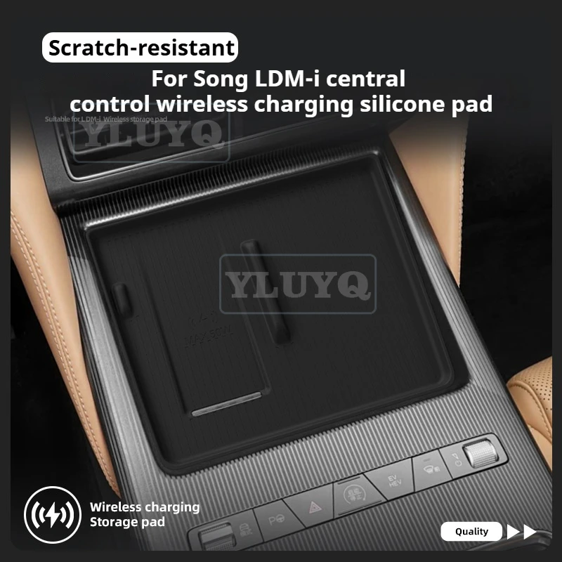 Für BYD Song L DM-i Kabelloses Ladepad für die Mittelkonsole, Anti-Rutsch-Pad, modifiziertes Innenzubehör
