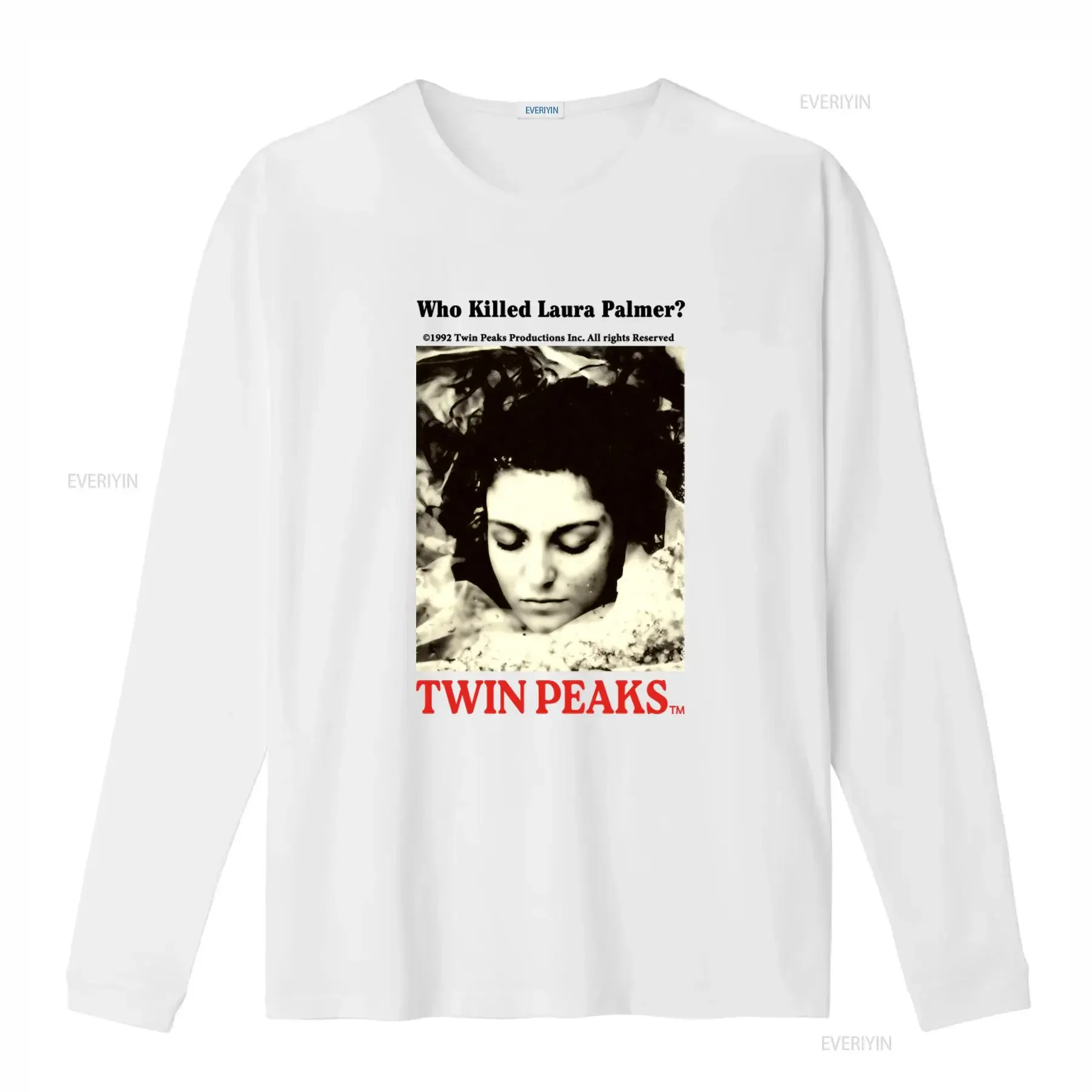 Twin Peaks Who Killed Laura Palmer Print T Shirt Reprint All Sizes Kh3466 vintage Washed Soft streetwear Breathable Unisex