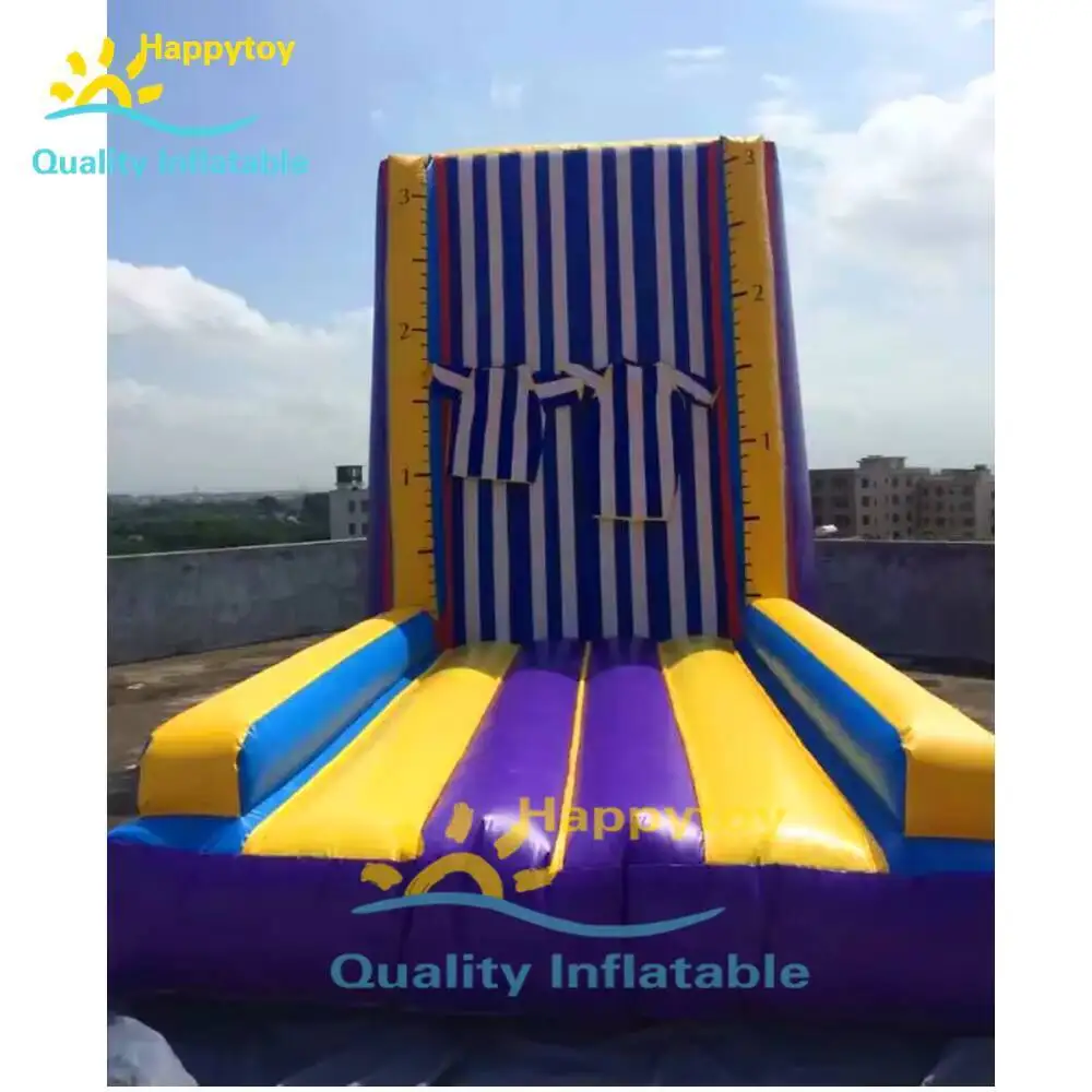 Outdoor Sport Game Inflatable Climbing Wall Sticky Wall With 2 Stick Suits