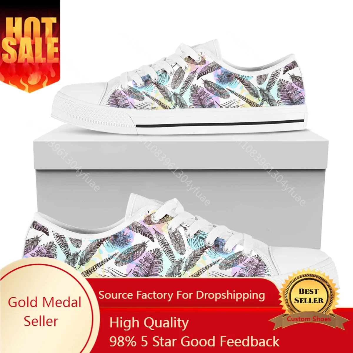 

Colorful Feather Design Teen Girls Fashion Vulcanized Shoes Women Sport Running Sneaker Purple Butterfly Design Flat Shoes