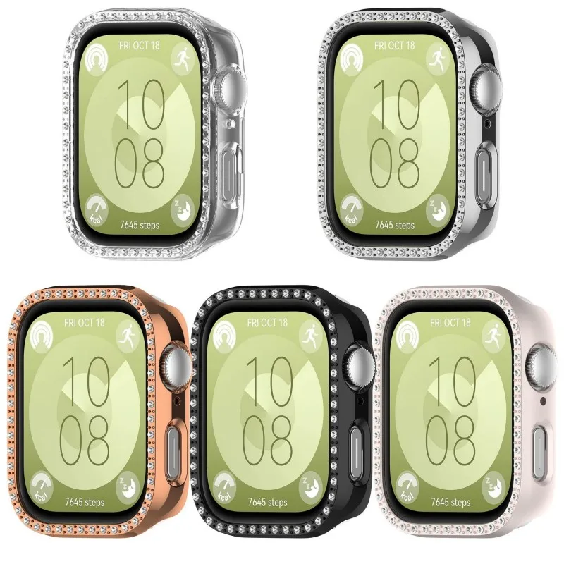 Custodia cava per PC Bling per Huawei Watch Fit 3 Samrt cinturino per orologio protezione per paraurti in cristallo di diamante Fit3