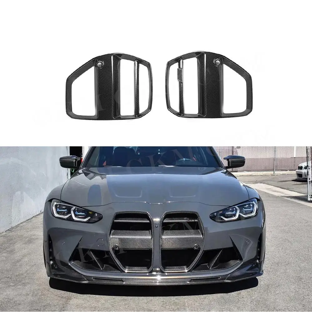 

Car Front Bumper Grille for BMW 3 Series G80 M3 4 Series G82 G83 M4 2021+ S Style Racing Grills Real Carbon Fiber / FRP