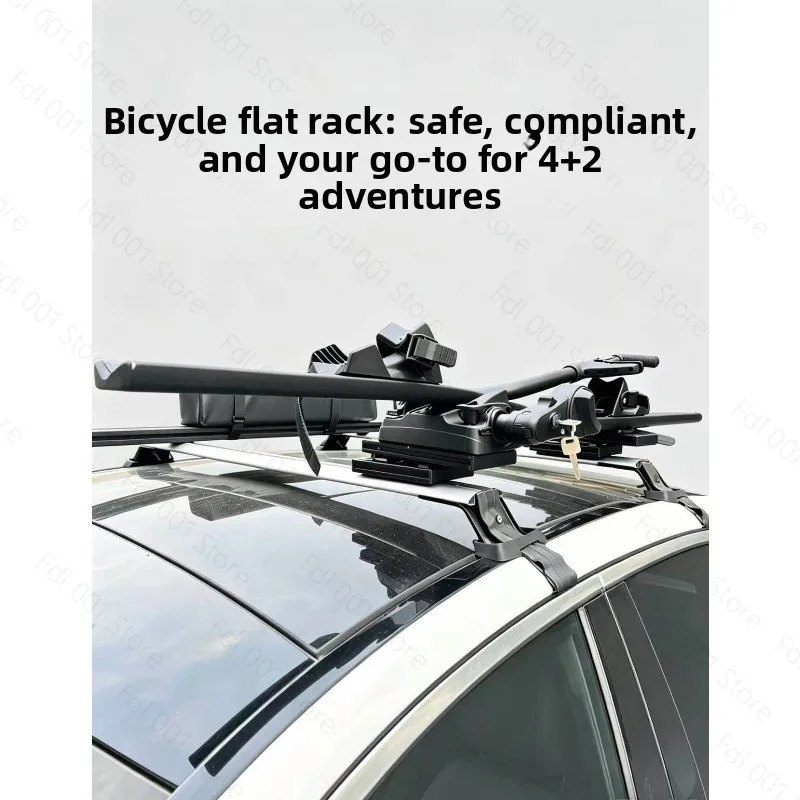 Car Roof Bike Rack Foldable Carrier 4+2 Travel for SUV Sedan Height Limit Compliance