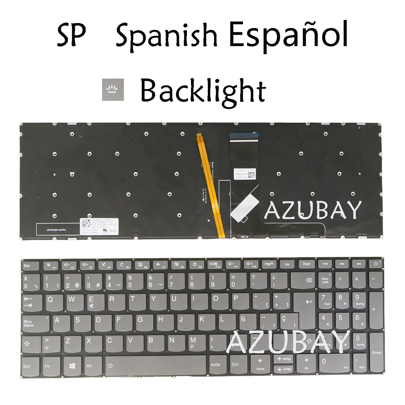スペイン語キーボード-lenovo-ideapad-320-15iap-320-15ast-320-15abr-320-15isk-320-15ikb-320-17abr-320-17ikb-320-17isk-バックライト付き