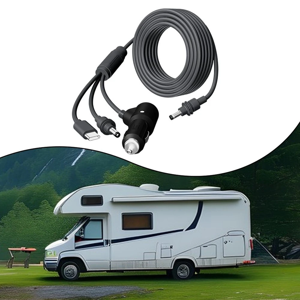 3 in 1 For Starlink Mini USB C/DC Power Cable Cord Waterproof Extension for Starlink Mini Car Cigarette Lighter Plug and DC Male