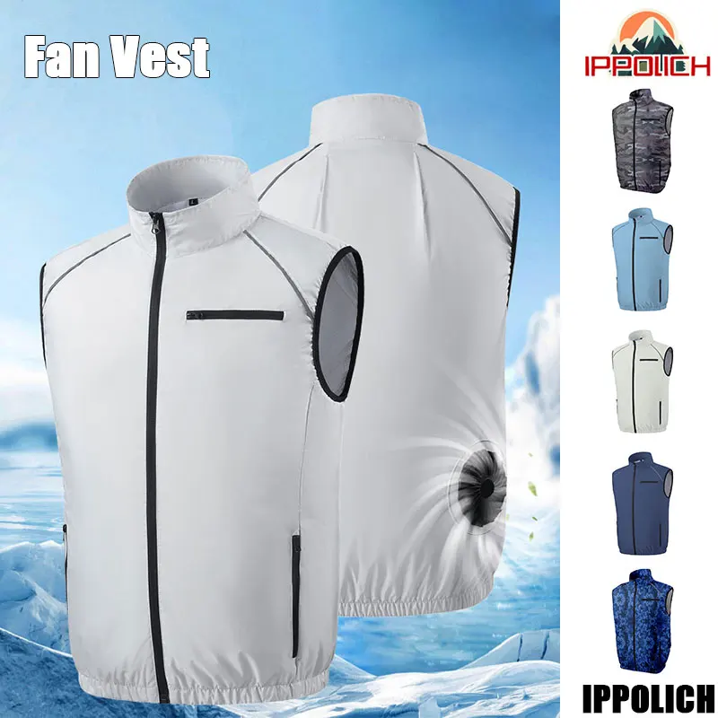 

Summer Men Vest Outdoor Cooling Camouflage Workwear USB Fan Vest Intelligent Air Conditioning Vest Sun Protection Cooling Suit