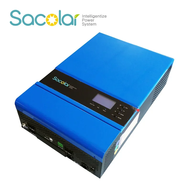 solar energy equipment DC to AC pure sine wave off grid 1 phase hybrid inverter with charger 5000w mppt 80a