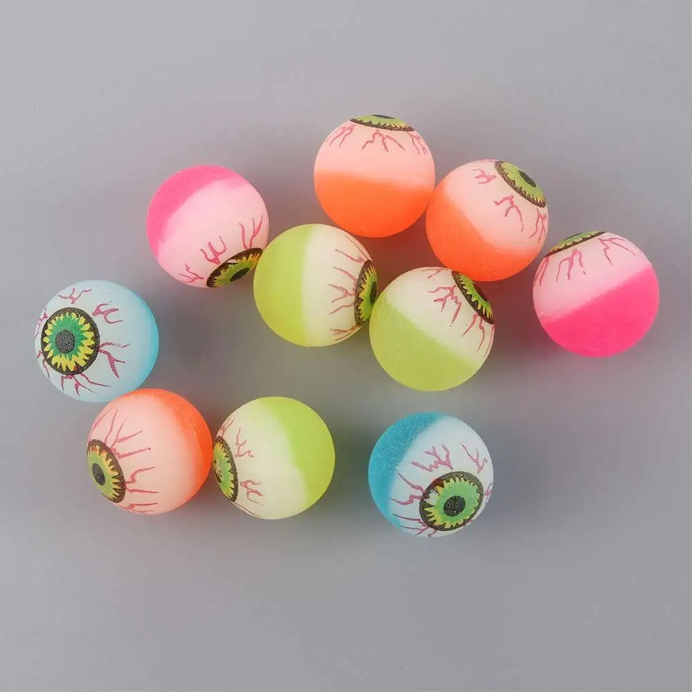 Color Children Gifts Bath Toys Kids Toy Balls Halloween Bouncy Balls Halloween Party Supplies Jumping Balls Scary Eye Balls