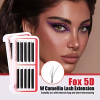 Fadvan Fox 3D/4D/5D Camelia Lash Extention W Shape Eyelashes Extension Fox Eye Eyelash 0.07