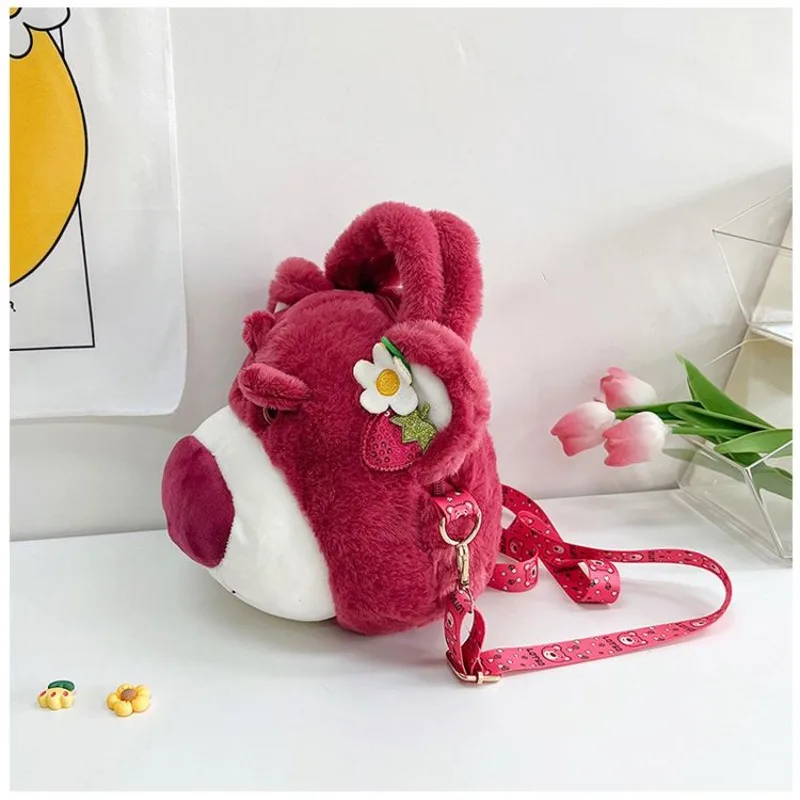 Disney Crossbody Bag for Girl Women Cute Cartoon Lotso Shoulder Bag Ladies Handbags Luxury Designer Tote