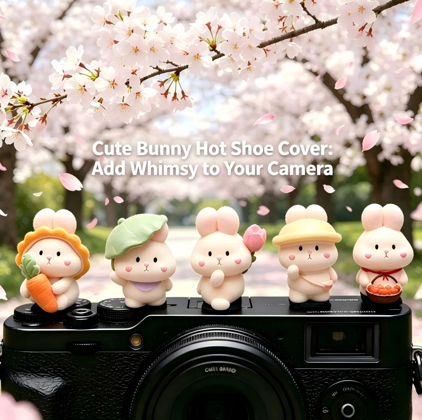 Cute Rabbit Hot Shoe Cover, Creative Camera Shoe Cap, Dustproof Protection Gift