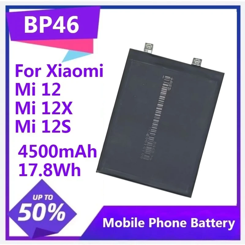 

For Xiaomi Mi 12 Mi 12X Mi 12S Battery BP46 Replacement Battery 4500mAh 17.8Wh Battery