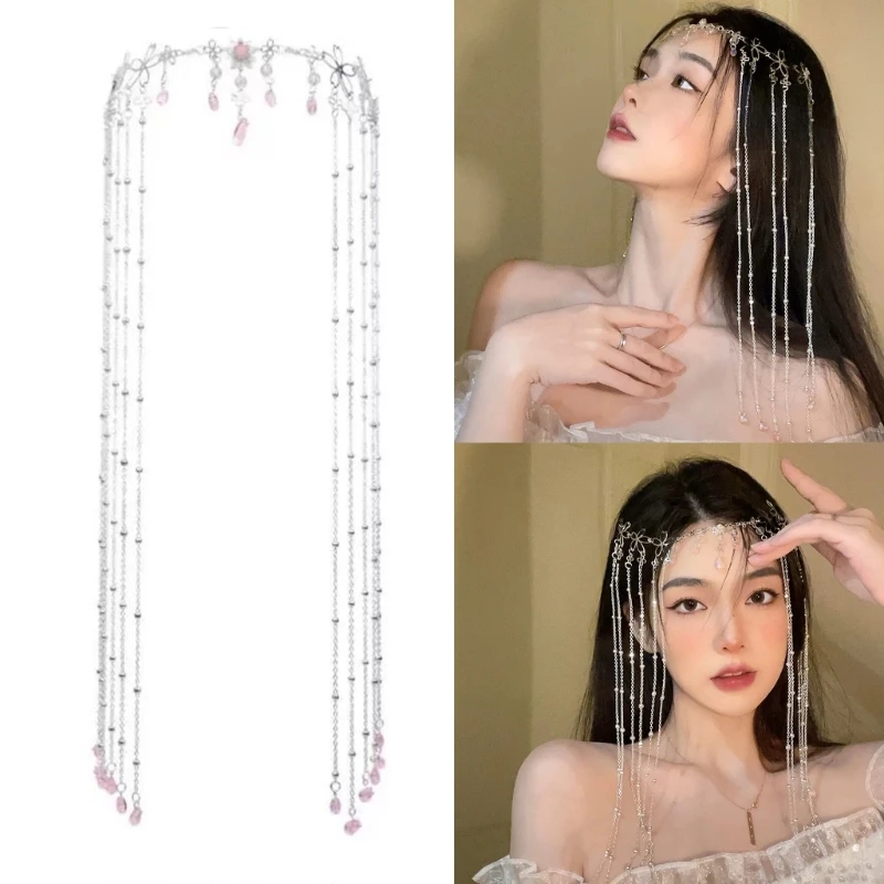 Bohemia Style  Drop Pendant Forehead Chain Cosplay Party Headpiece Bridal Wedding Ceremony Forehead Jewelry