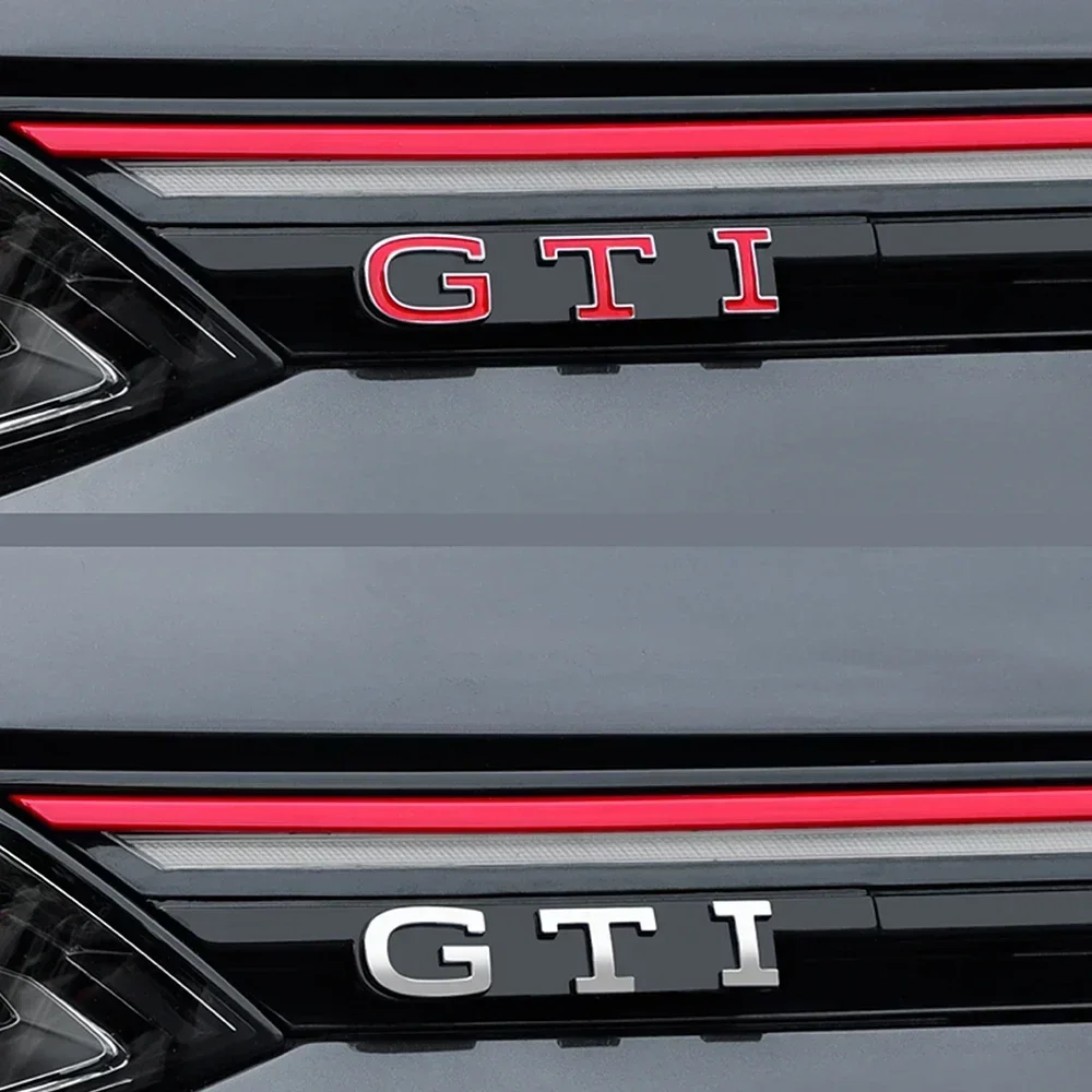 1pc Black/Red 3D ABS GTI letter front grille Emblem replacement Style Suit For VW Golf 8 GTI Rline GTD Car Accessories Styling - view 6