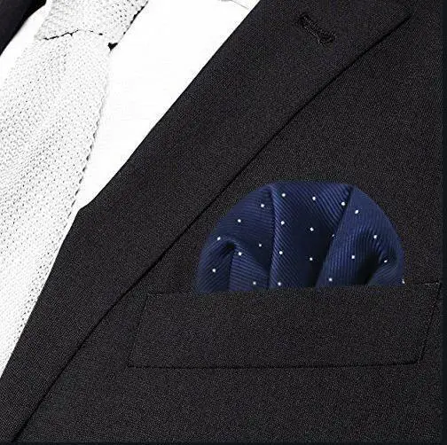 Men's Satin Silk Pre Folded Pocket Square Hankie Hankerchief Wedding Party
