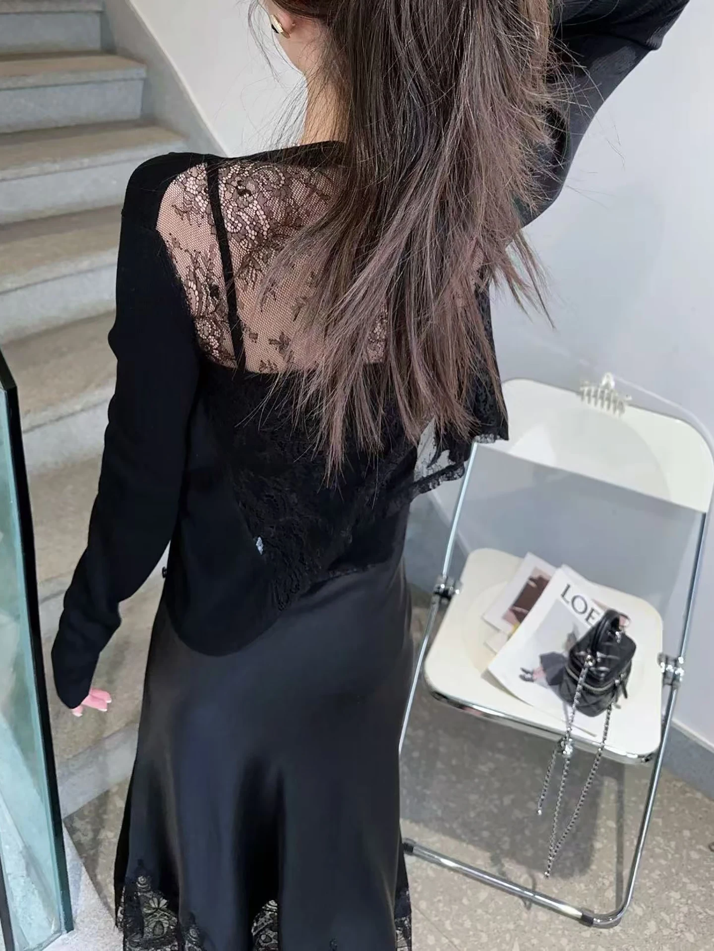 

Новый женский мягкий вязаный кардиган с кружевной отделкой и бретелями из шерсти Баянчжоу для весны и лета