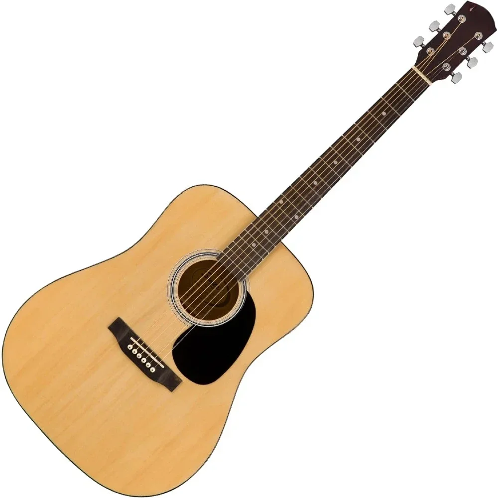 Acoustic Guitar,Dreadnought with Maple Fingerboard, Glossed Natural Finish, Mahogany Back and Side, Mahogany Neck