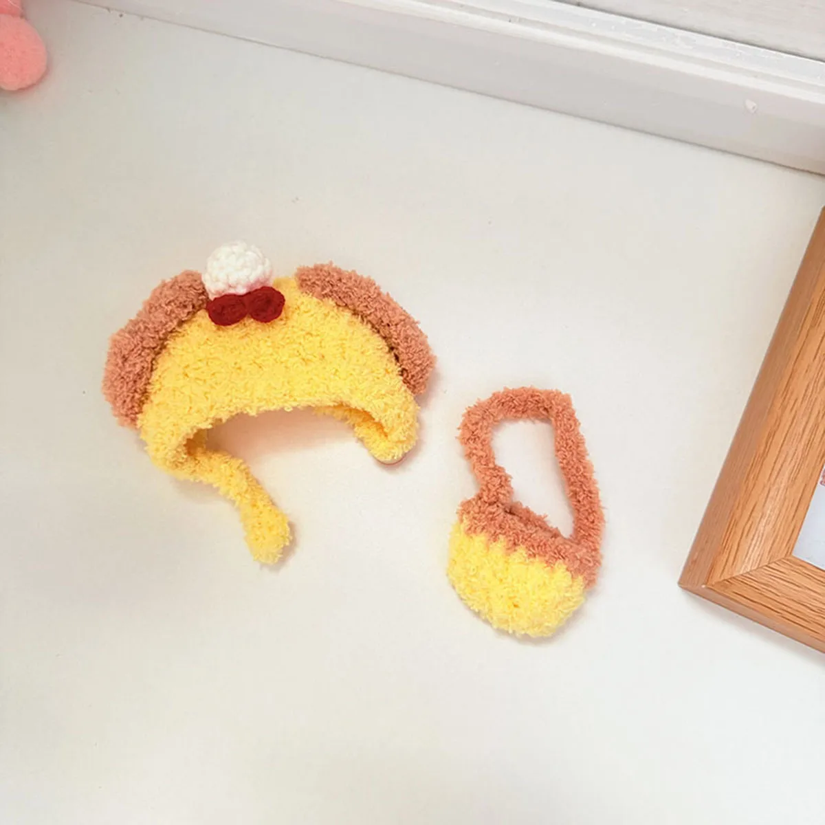 【No Doll】Cute Green Frog Set Clothes for Mini Labubu 4.0 Fashion Jumpsuit Doll Clothing Hat Accessories