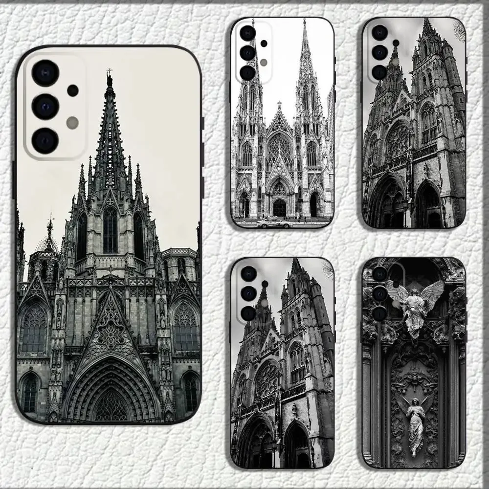 

Barcelona Cathedral Phone Case For Samsung Galaxy A73,72,71,A52,51,40,41,A22,A32,31,A13,12,Note20 Soft Black Shell