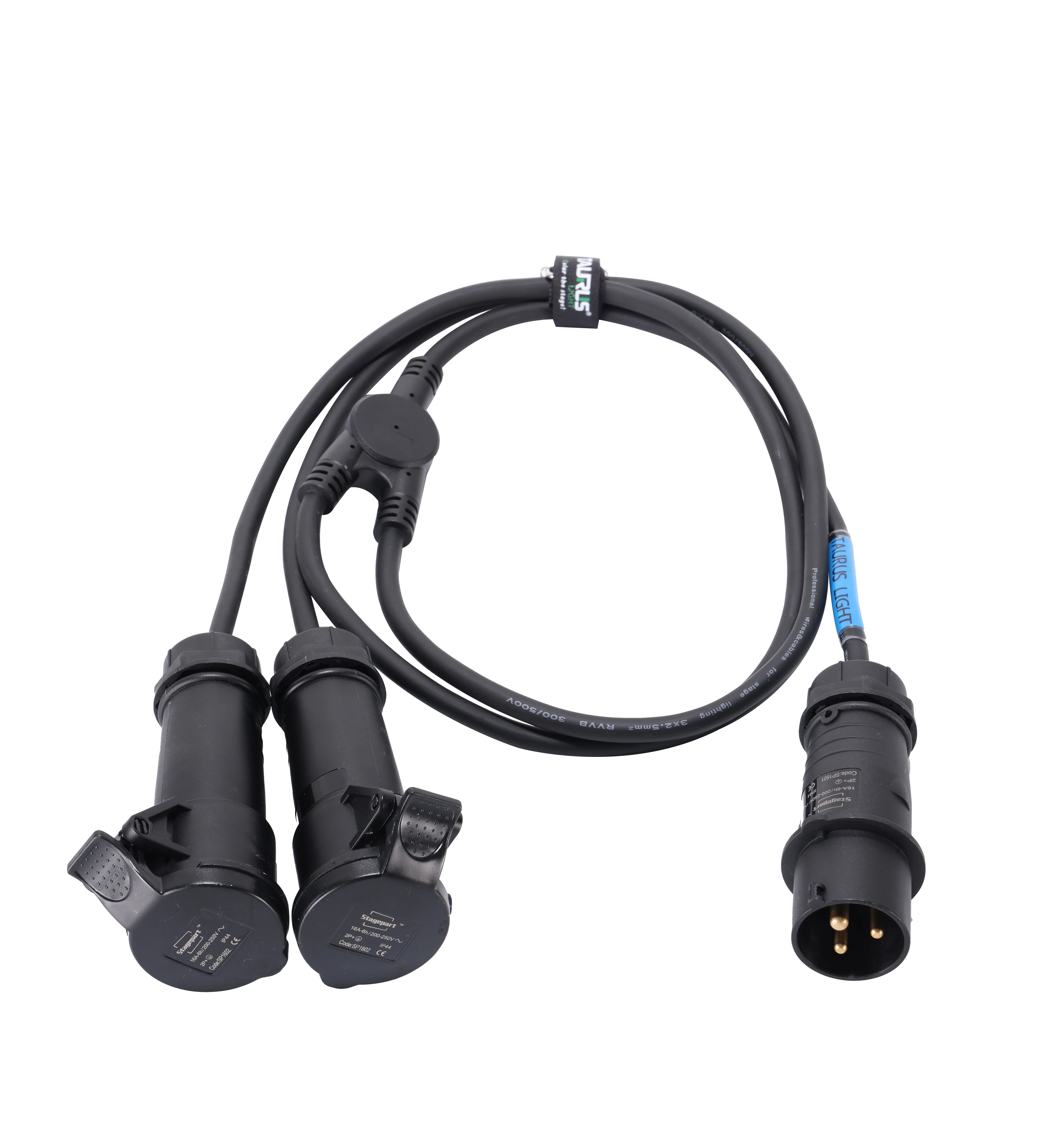 Factory Supply 16A 3PIN CEE Power Cable 3*2.5MM Male to Female Y Adapter Cable Splitter Power Cords