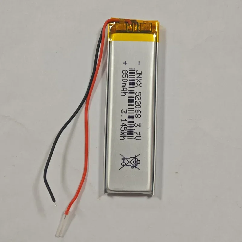 522068 502070 3.7 فولت 850 مللي أمبير بطارية ليثيوم بوليمر قابلة للشحن المنتجات الإلكترونية مروحة صغيرة ضوء LED رقمي MP3 MP4