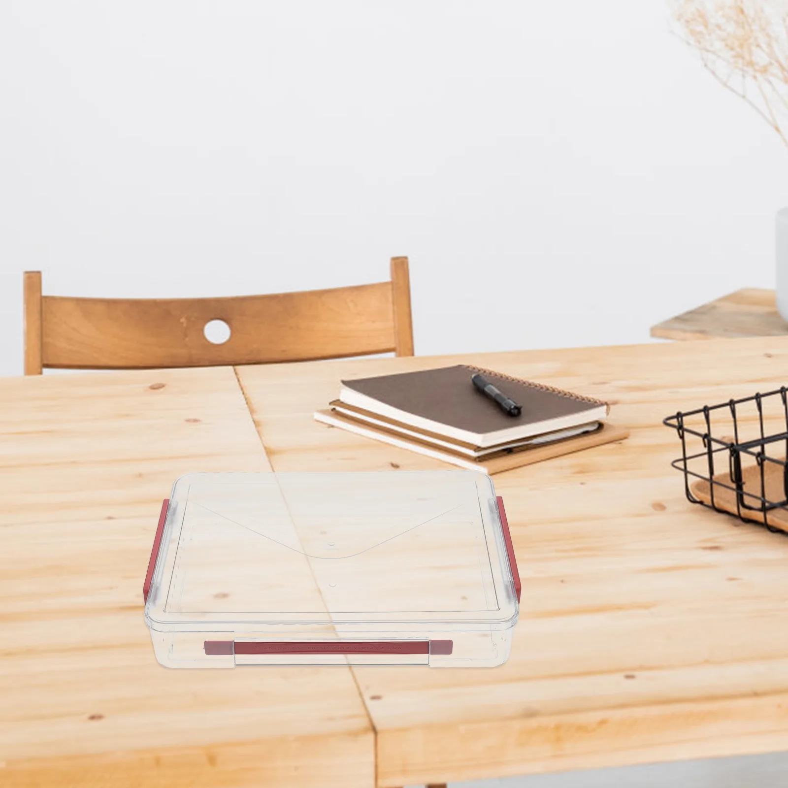 صندوق ملفات شفاف محمول، منظم مستندات شفاف، مقاوم للماء، خفيف الوزن، تصميم مادة الحيوانات الأليفة