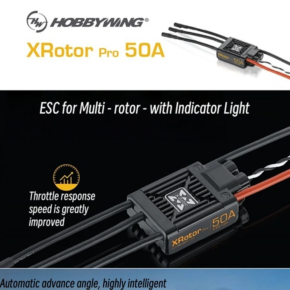FATJAY Hobbywing XRotor Pro 50A 4-6S Brushless ESC Electronic  Speed Controller for Multi-rotor Aircraft, 2 - pack