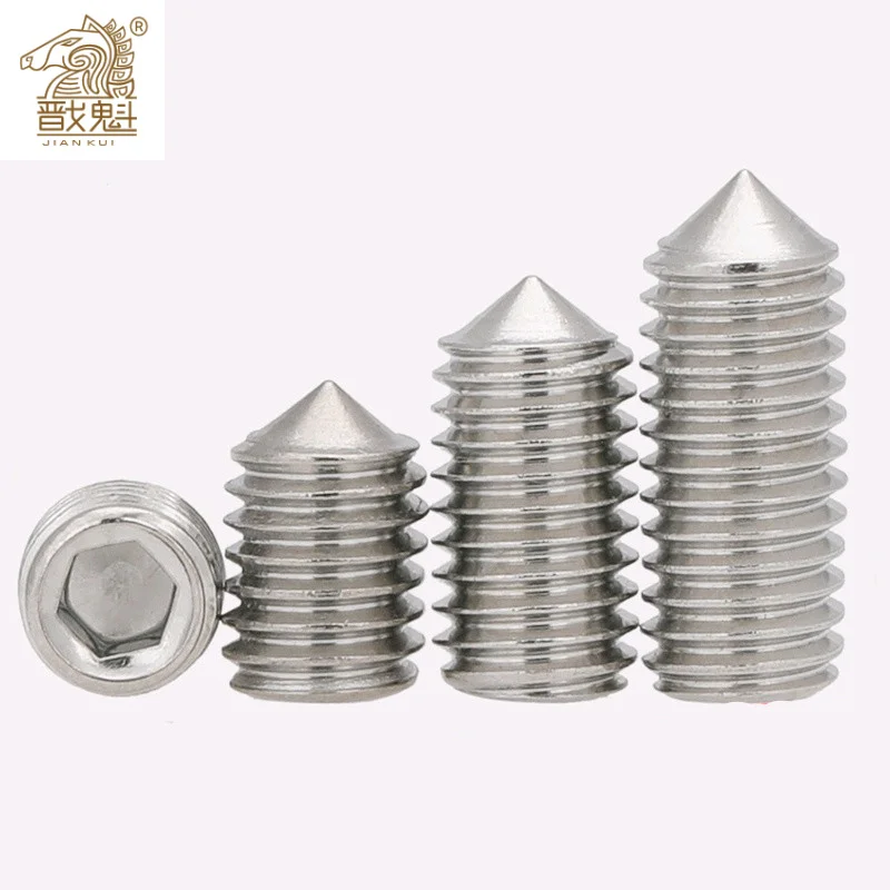 5/ 10/ 20pcs M2.5 M3 M4 M5 M6 M8 M10 M12 304 Stainless Steel Hex Hexagon Socket Allen Cup Point Grub Screw Set Screw Bolt DIN914